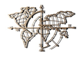 Wallity World Map Compass Led - Gold